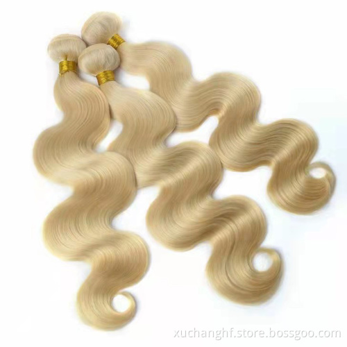 9A Grade Wholesale Price Virgin Hair Body Wave Sew In Weave Blonde Peruvian Hair Weave Color 613 Human Hair Bundles